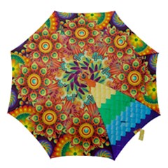 Mandalas-1084082 Textured-rainbow Hook Handle Umbrellas (large) by jellybeansanddinosaurs