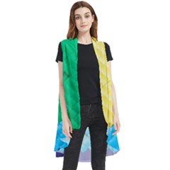 Mandalas-1084082 Textured-rainbow Sleeveless Chiffon Waistcoat Shirt