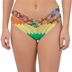 Mandalas-1084082 Textured-rainbow Double Strap Halter Bikini Bottom by jellybeansanddinosaurs