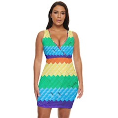 Mandalas-1084082 Textured-rainbow Draped Bodycon Dress by jellybeansanddinosaurs