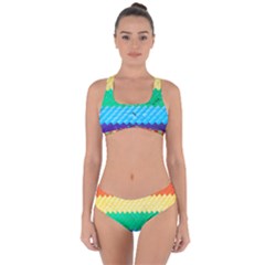 Mandalas-1084082 Textured-rainbow Criss Cross Bikini Set by jellybeansanddinosaurs