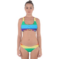 Mandalas-1084082 Textured-rainbow Cross Back Hipster Bikini Set by jellybeansanddinosaurs