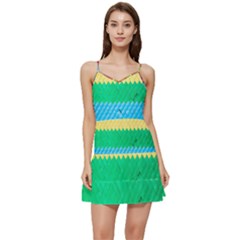 Mandalas-1084082 Textured-rainbow Short Frill Dress