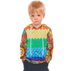 Mandalas-1084082 Textured-rainbow Kids  Overhead Hoodie