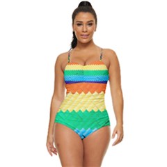 Mandalas-1084082 Textured-rainbow Retro Full Coverage Swimsuit