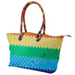 Mandalas-1084082 Textured-rainbow Canvas Shoulder Bag by jellybeansanddinosaurs