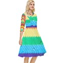 Mandalas-1084082 Textured-rainbow Classy Knee Length Dress View2