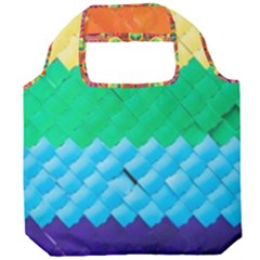 Mandalas-1084082 Textured-rainbow Foldable Grocery Recycle Bag