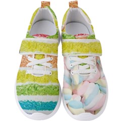 Rainbow-cake-layers Marshmallow-candy-texture Men s Velcro Strap Shoes by jellybeansanddinosaurs