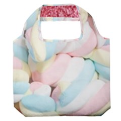 Rainbow-cake-layers Marshmallow-candy-texture Premium Foldable Grocery Recycle Bag