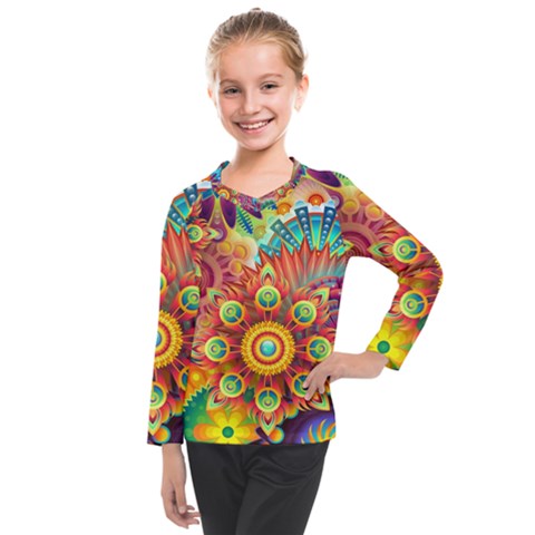 Mandalas-1084082 Kids  Long Mesh Tee by jellybeansanddinosaurs