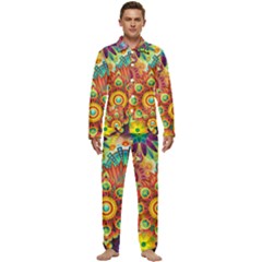 Mandalas-1084082 Men s Long Sleeve Velvet Pocket Pajamas Set