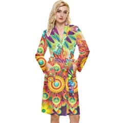 Mandalas-1084082 Long Sleeve Velour Robe by jellybeansanddinosaurs