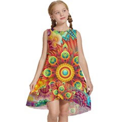 Mandalas-1084082 Kids  Frill Swing Dress