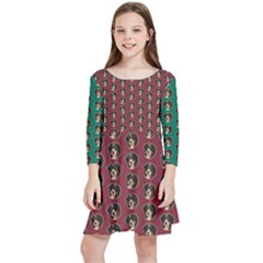 03b9ebab-fac0-4736-81f2-7b757711c2ee B991ebb4-9878-4a00-aaf3-0f397f4d7d3b Kids  Quarter Sleeve Skater Dress by jellybeansanddinosaurs