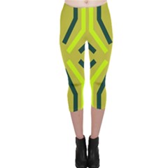 Abstract Pattern Geometric Backgrounds   Capri Leggings  by Eskimos