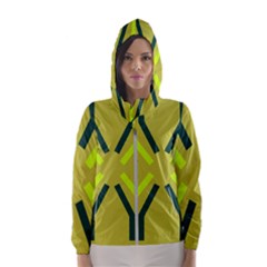 Abstract Pattern Geometric Backgrounds   Women s Hooded Windbreaker