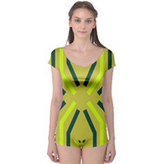 Abstract Pattern Geometric Backgrounds   Boyleg Leotard  by Eskimos