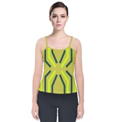 Abstract Pattern Geometric Backgrounds   Velvet Spaghetti Strap Top by Eskimos