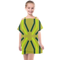 Abstract Pattern Geometric Backgrounds   Kids  One Piece Chiffon Dress by Eskimos