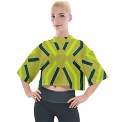 Abstract Pattern Geometric Backgrounds   Mock Neck Tee by Eskimos