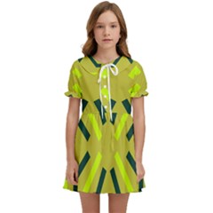 Abstract Pattern Geometric Backgrounds   Kids  Sweet Collar Dress