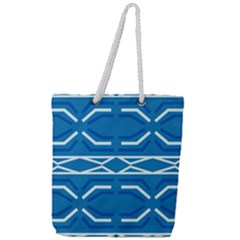 Abstract Pattern Geometric Backgrounds   Full Print Rope Handle Tote (large) by Eskimos