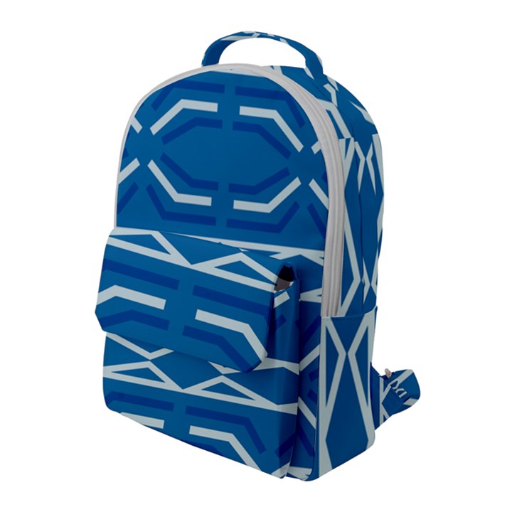 Abstract pattern geometric backgrounds   Flap Pocket Backpack (Large)