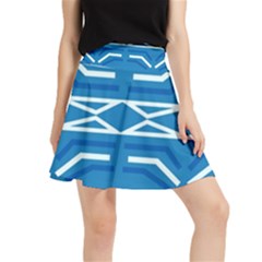 Abstract Pattern Geometric Backgrounds   Waistband Skirt by Eskimos