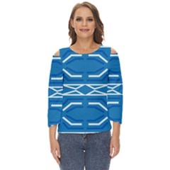 Abstract Pattern Geometric Backgrounds   Cut Out Wide Sleeve Top