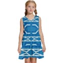 Abstract pattern geometric backgrounds   Kids  Sleeveless Tiered Mini Dress View1