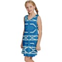 Abstract pattern geometric backgrounds   Kids  Sleeveless Tiered Mini Dress View2