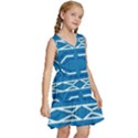 Abstract pattern geometric backgrounds   Kids  Sleeveless Tiered Mini Dress View3