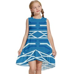 Abstract Pattern Geometric Backgrounds   Kids  Frill Swing Dress by Eskimos