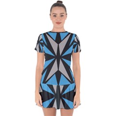 Abstract Pattern Geometric Backgrounds   Drop Hem Mini Chiffon Dress by Eskimos