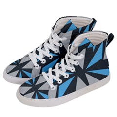 Abstract Pattern Geometric Backgrounds   Women s Hi-top Skate Sneakers by Eskimos