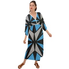 Abstract Pattern Geometric Backgrounds   Grecian Style  Maxi Dress by Eskimos