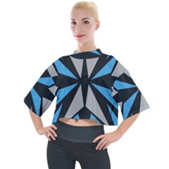 Abstract Pattern Geometric Backgrounds   Mock Neck Tee by Eskimos