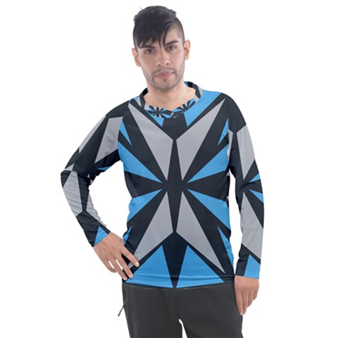 Abstract Pattern Geometric Backgrounds   Men s Pique Long Sleeve Tee by Eskimos