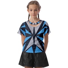 Abstract Pattern Geometric Backgrounds   Kids  Front Cut Tee