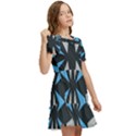 Abstract pattern geometric backgrounds   Kids  Puff Sleeved Dress View2