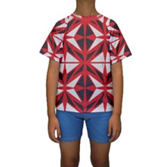 Abstract Pattern Geometric Backgrounds   Kids  Short Sleeve Swimwear by Eskimos