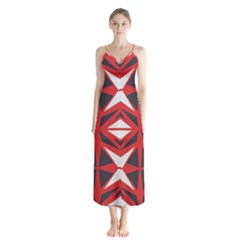 Abstract Pattern Geometric Backgrounds   Button Up Chiffon Maxi Dress by Eskimos