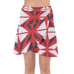 Abstract Pattern Geometric Backgrounds   Wrap Front Skirt by Eskimos