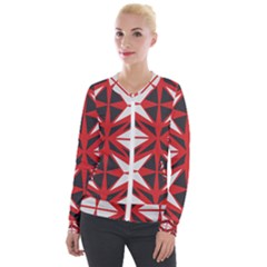 Abstract Pattern Geometric Backgrounds   Velvet Zip Up Jacket by Eskimos