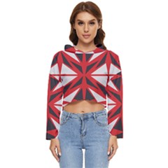 Abstract Pattern Geometric Backgrounds   Women s Lightweight Cropped Hoodie by Eskimos