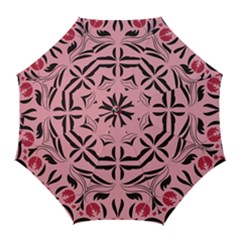 Floral Folk Damask Pattern  Golf Umbrellas by Eskimos