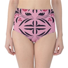 Floral Folk Damask Pattern  Classic High-waist Bikini Bottoms by Eskimos