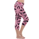 Floral folk damask pattern  Capri Yoga Leggings View3