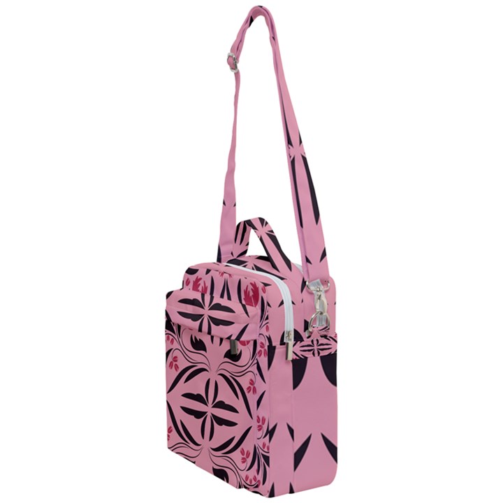 Floral folk damask pattern  Crossbody Day Bag